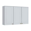 Ver imagem 1 de Armário Aéreo p/ Cozinha Americana 3 Portas 120cm Branco - Henn