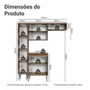 Ver imagem 3 de Armário de Cozinha Compacta 156 Cm Rustic Emilly Madesa 03 Rustic