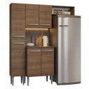 Ver imagem 2 de Armário de Cozinha Compacta 156 Cm Rustic Emilly Madesa 03 Rustic