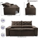 Ver imagem 2 de Sofá Retrátil e Reclinável 2,00m Essence Velusoft Café Cama Inbox