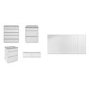 Ver imagem 2 de Conjunto Cabeceira Florença Queen/Casal + Cômoda + Mesa de Cabeceira + Sapateira Branco