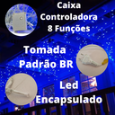 Ver imagem 2 de Kit 2 Cascatas 400 Leds 10M C/ 8 Funções Azul C/ Fio Branco 127v