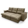 Sofá Retrátil/Reclinável Verona 2,30m Suede Velut Bege c/ Molas Ensacadas - King House - 6