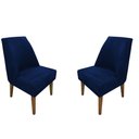 Ver imagem 1 de Kit 2 Cadeiras Virginia Suede Azul Marinho - Dominic Decor