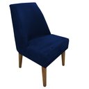 Ver imagem 2 de Kit 2 Cadeiras Virginia Suede Azul Marinho - Dominic Decor