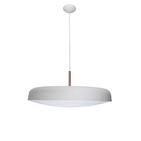 Pendente Victoria Branco e Cobre D60xa26,5cm 5m Cabo 5xe27 Newline