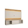 Rack e Painel New Lincoln Cinamomo c/ Off White Fosco 240 cm - 3