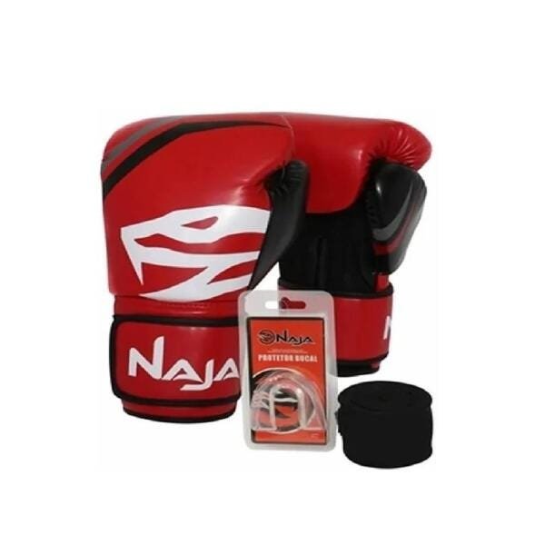 Kits De Boxe First Naja Extreme Vermelho 16oz - 9