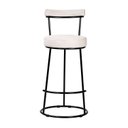 Ver imagem 7 de Conjunto 2 Banquetas Alta com Encosto para Cozinha Miami Branco/Preto