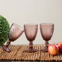 Ver imagem 1 de TAÇA ÁGUA 17x9x9cm 330ml VIDRO ROSA 6PÇ NH