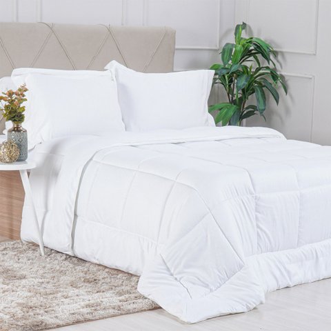 Edredom Prime Super King 3d Embossed 260x280cm Branco