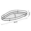 Ver imagem 2 de Bandeja Hara Fence Orgânica Base Espelhada 29 X 17 Cm:preta