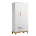 Ver imagem 2 de Quarto Bebe Infantil Q Encanto Berço Vira Cama e Guarda Roupas 3 Portas 2 Gavetas Slim Qmovi