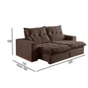 Ver imagem 3 de Sofá 3 Lugares Retrátil e Reclinável Martins M-177 Veludo Marrom