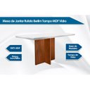 Ver imagem 2 de Mesa de Sala Jantar Berlim + Tampo Madeirado Vidro Reto 120x80cm Imbuia/off White - Rufato
