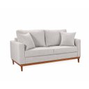 Ver imagem 4 de Sofa 2 Lugares Living 1,88 m Base de Madeira México:Linho Prata