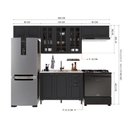 Ver imagem 4 de Armário de Cozinha Modulada Compacta Fidelitá Nara 100% MDF 4 Peças 280cm 10 Portas 2 Gavetas sem