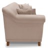 Kit 2 Poltronas e Sofá Living 2 Lugares 1,80m Vênus Linho Areia Pés Castanho - Pallazio - 5