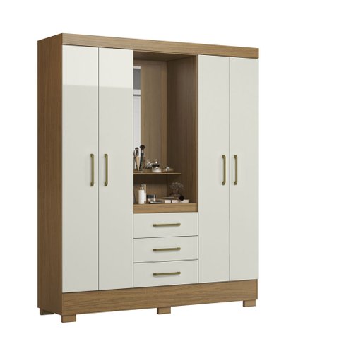 Guarda Roupa Paris 4 Portas e 3 Gavetas Aramóveis