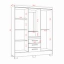 Ver imagem 3 de Guarda Roupa Paris 4 Portas e 3 Gavetas Aramóveis