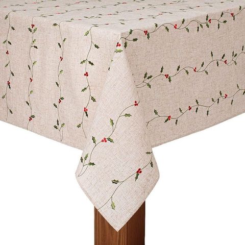 Toalha de Mesa Copa e Cia Unité Azevinho Natural - 8 Lugares Retangular- 180 X 270 Cm