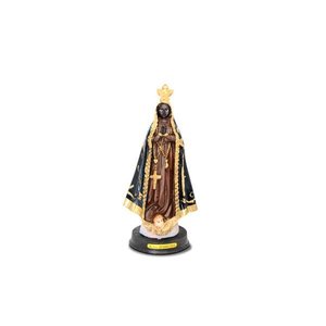 Imagem Nossa Senhora Aparecida 20cm Resina Colorida
