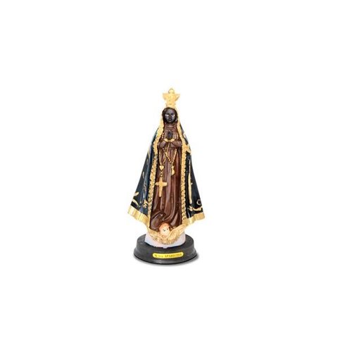Imagem Nossa Senhora Aparecida 20cm Resina Colorida