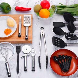 Conjunto de Utensílios De Cozinha Completo Em Silicone e Inox Kit Com 23 Peças - 2