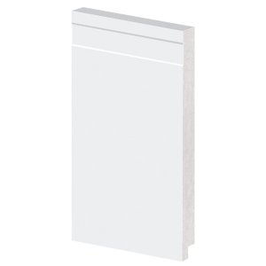 Rodapé Poliestireno 25cm Frisado Branco 51025 Arquitech