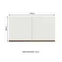 Ver imagem 2 de Armário Aéreo Madesa Reims 120 cm 2 Portas Branco Cor:Branco