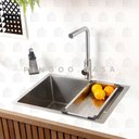 Ver imagem 7 de Kit Cuba para Cozinha Terena 58 Cm e Torneira Misturador Monocomando Extensível Gurupi - Prata