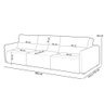 Sofá Retrátil Reclinável para Sala 4 Lugares 300cm Egeu F04 Linho Verde - Lyam Decor - 4