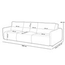 Ver imagem 4 de Sofá Retrátil Reclinável para Sala 4 Lugares 300cm Egeu F04 Linho Verde - Lyam Decor