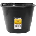 Ver imagem 1 de Balde Plástico para Uso Geral Preto 12 Litros - 33.15.001.200 - Vonder