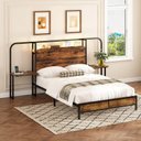 Ver imagem 2 de Cama Casal Full 140 cm com Cabeceira, Mesas Laterais, Tomadas e USB