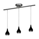 Ver imagem 1 de Lustre Pendente Design 5513 Para 3 Lâmpadas Gu10 Cor Preta