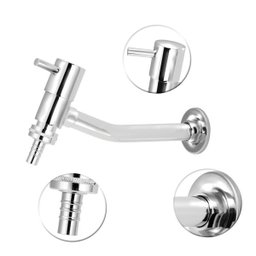 Torneira Link Longa Tanque/jardim Reta Parede Bico Metal 1/4 - 2