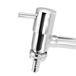 Torneira Link Longa Tanque/jardim Reta Parede Bico Metal 1/4 - 4