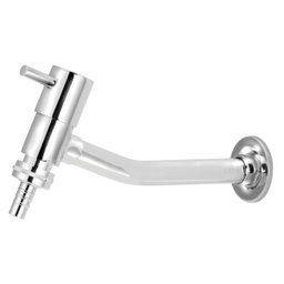 Torneira Link Longa Tanque/jardim Reta Parede Bico Metal 1/4 - 1