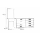 Ver imagem 2 de Cômoda e Penteadeira de Luxo com Espelho 210cm 8 Gavetas Valência Politorno Móveis
