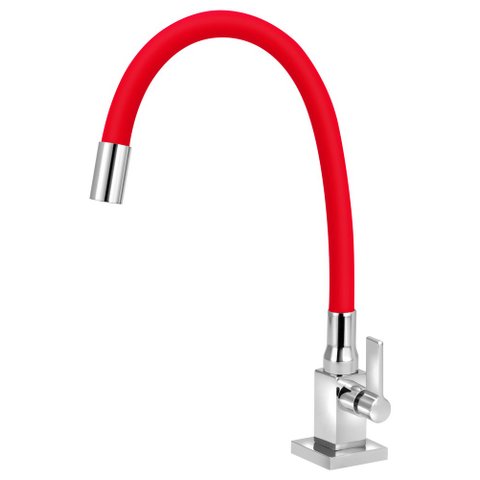 Torneira para Cozinha Quadrada Mesa Gourmet Colorido 1/4v.:vermelho