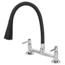 Ver imagem 1 de Torneira Misturador Cozinha de Mesa Gourmet Duplo Jato 1/4v.:preto