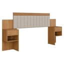 Ver imagem 1 de Cabeceira Extensiva Estofada com 2 Mesas de Cabeceira Master - Benetil
