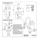 Ver imagem 5 de Torneira Filtro Purificador Gourmet Mesa Metal Luxo 1/4 V.