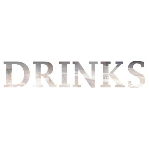 Palavra em Acrílico Espelhado Prata - Drinks