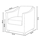 Ver imagem 2 de Kit 3 Poltronas Sofia Decorativa para Recepção Bege Corino