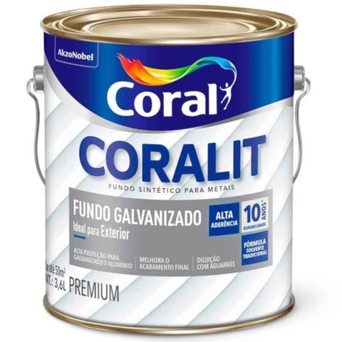 Fundo Galvanizado Coralit 3,6 Litros Branco - 5202670 - Coral