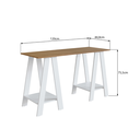 Ver imagem 3 de Escrivaninha Mesa de Escritório Cavalete B61 Emovell: Mel/branco