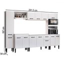 Ver imagem 4 de Armário de Cozinha Laís 13 Portas 1 Gaveta Branco - Pnr Móveis