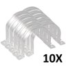 Kit 10 Abraçadeiras de Metal Canos e Tubulações Tipo U 4'' - 1
